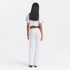 COTTON JERSEY LOGO FOLDOVER PANT | LIGHT HEATHER GREY ARCHED SKIMS PLAID