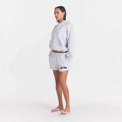 COTTON FLEECE LOGO CLASSIC SHORT | LIGHT HEATHER GREY WITH ONYX LOGO