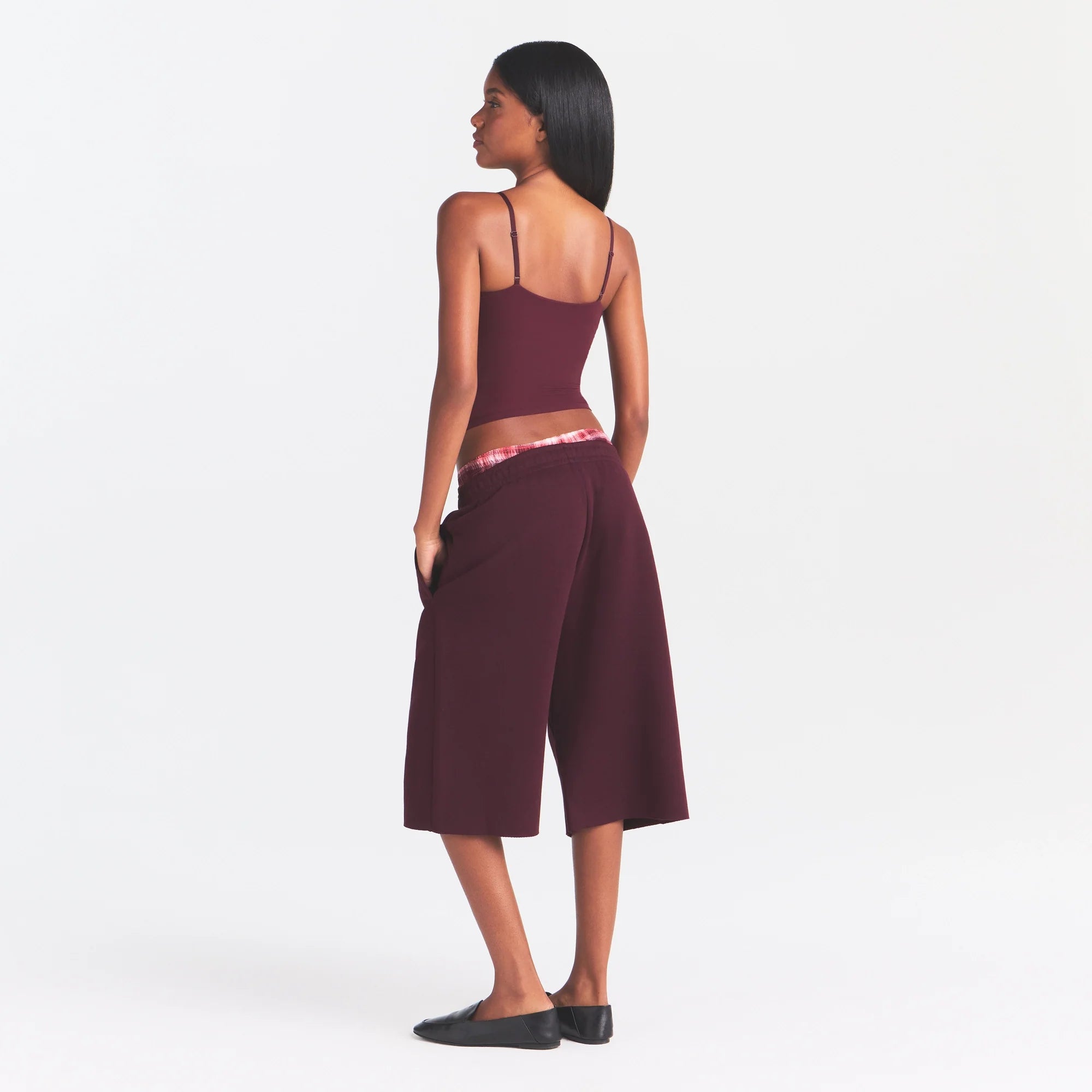 COTTON FLEECE LONG SHORT | CURRANT