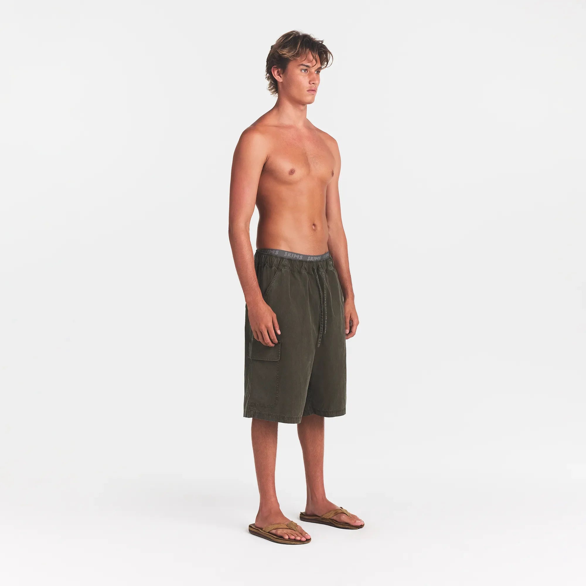 WOVEN MENS RELAXED CARGO SHORT | JUNGLE