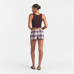 FLANNEL SLEEP CHEEKY BOXER | IRIS MICA PLAID