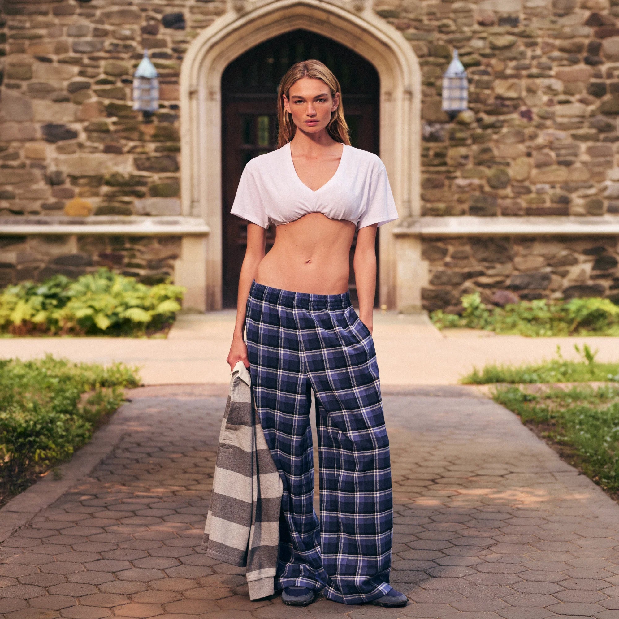 FLANNEL SLEEP OVERSIZED PANT | INDIGO OUTDOOR PLAID