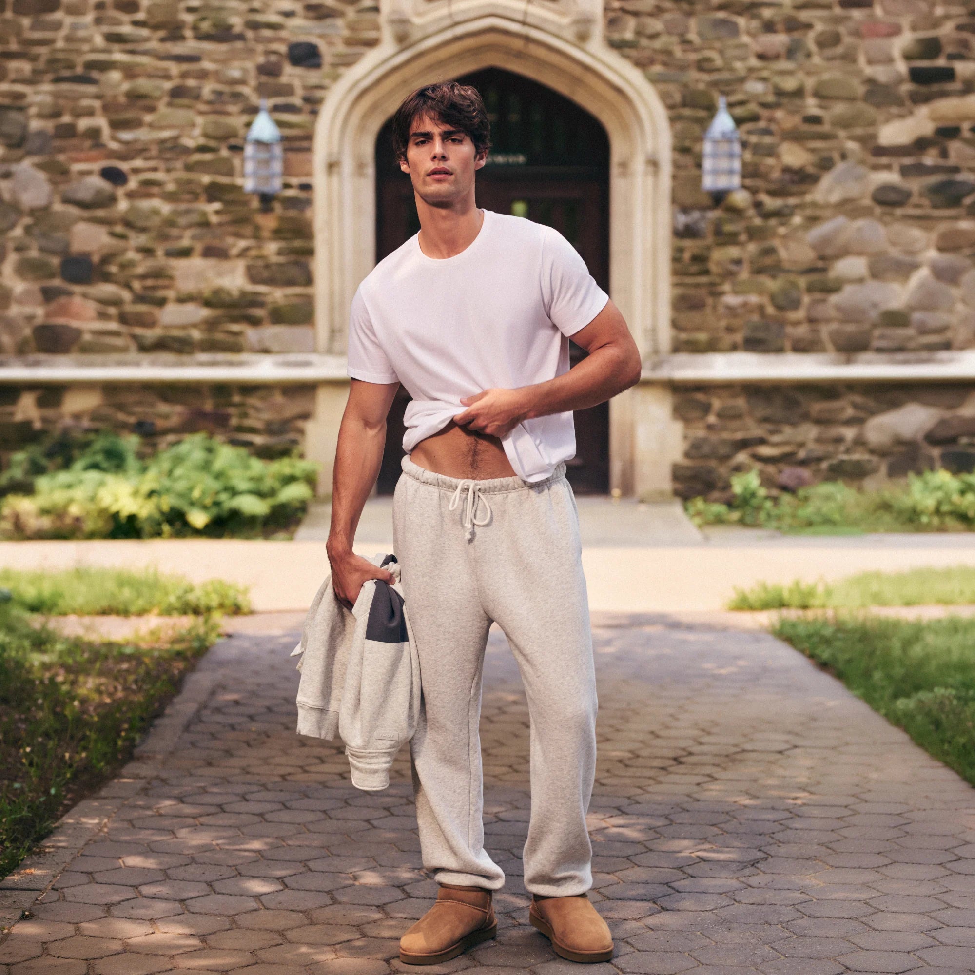 FLEECE LOUNGE MENS RELAXED JOGGER | LIGHT HEATHER GREY