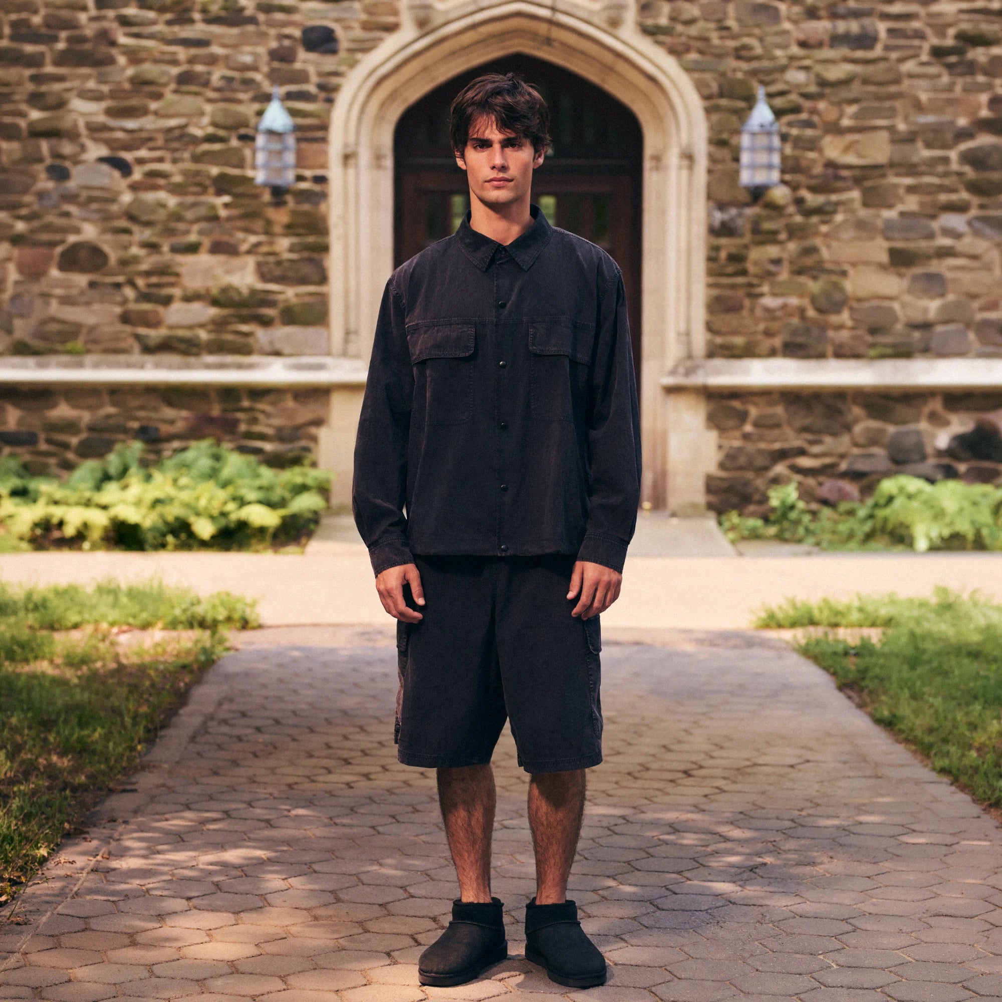 WOVEN MENS RELAXED SHIRT | ONYX
