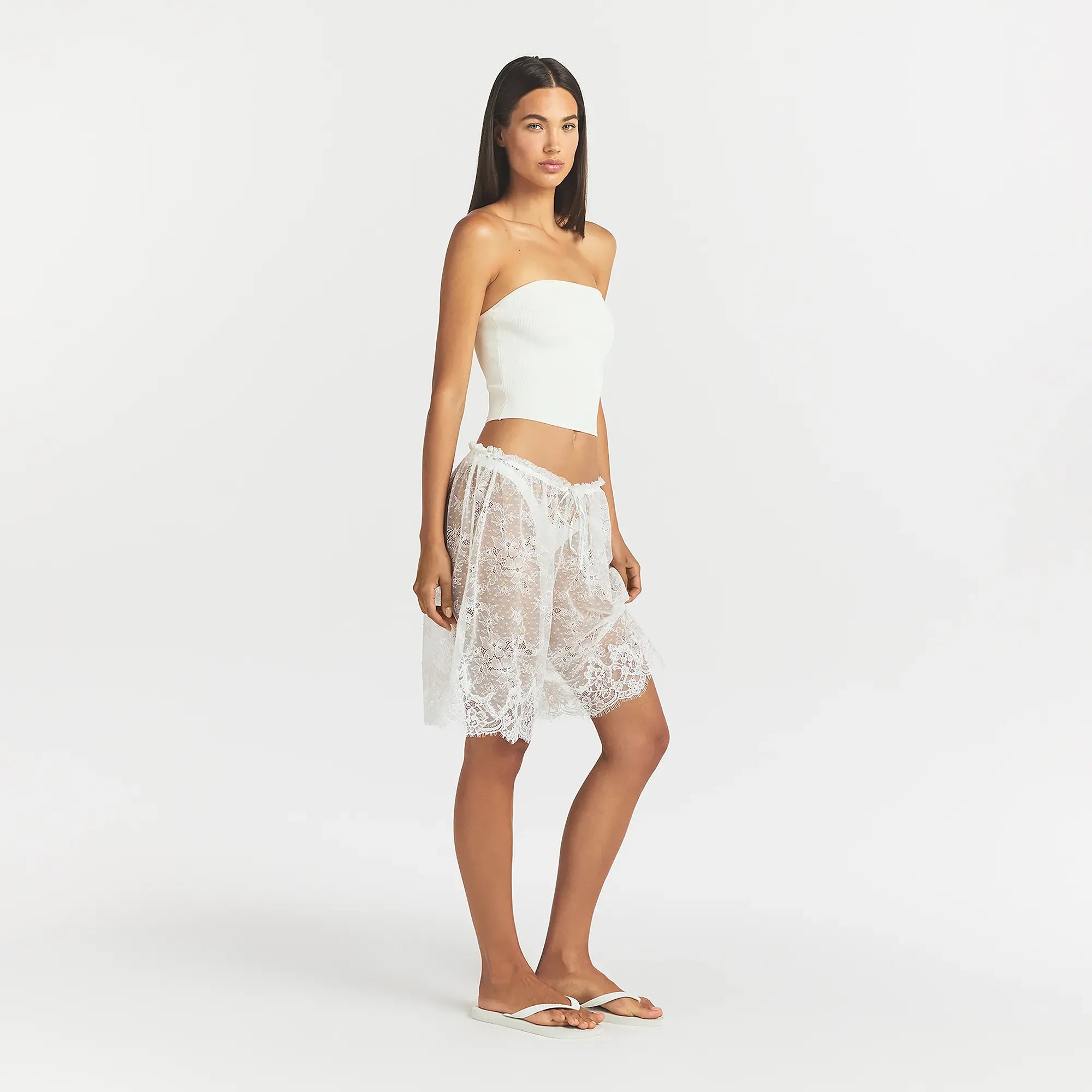 ULTRA FINE LACE LONG SHORT | MARBLE