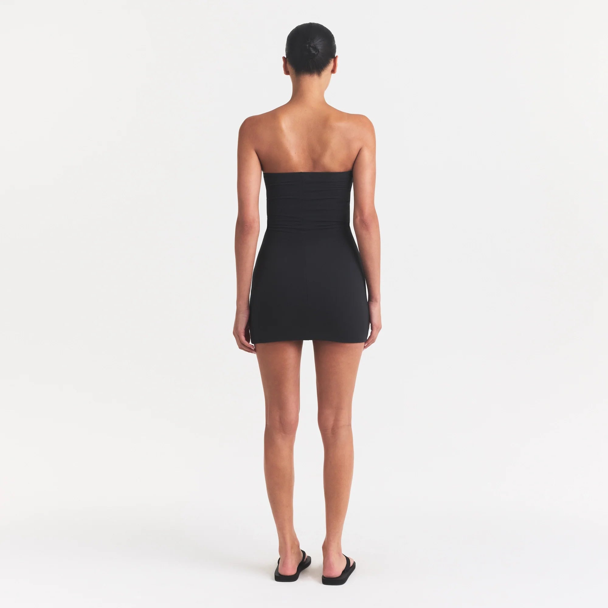 COTTON JERSEY MINI TUBE DRESS | SOOT