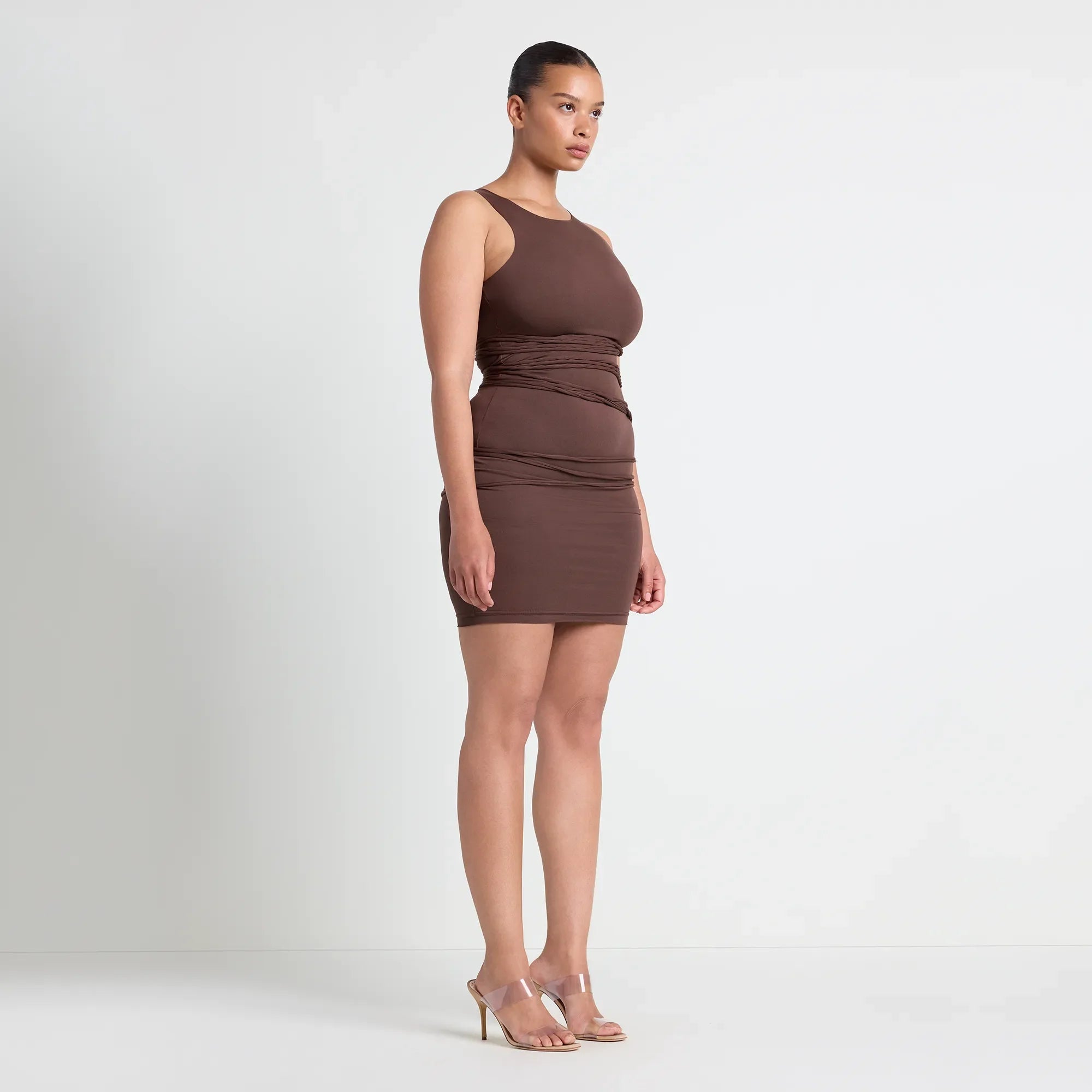 VETTESE X SKIMS SMOOTH LAYERS TANK DRESS | COCOA