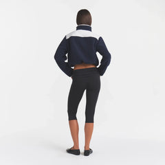 TEDDY BOXY ZIP UP JACKET | NAVY