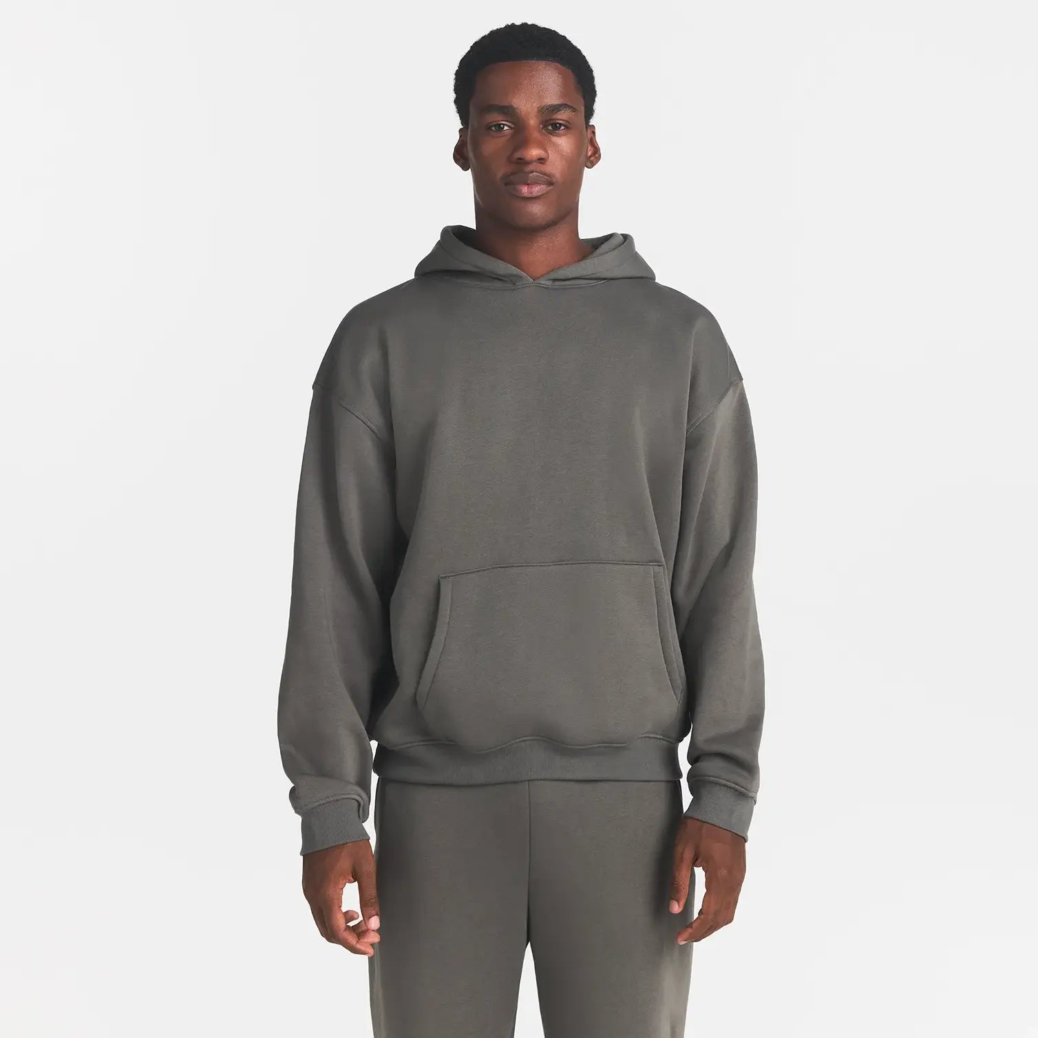 FLEECE LOUNGE MENS RELAXED HOODIE | JUNGLE