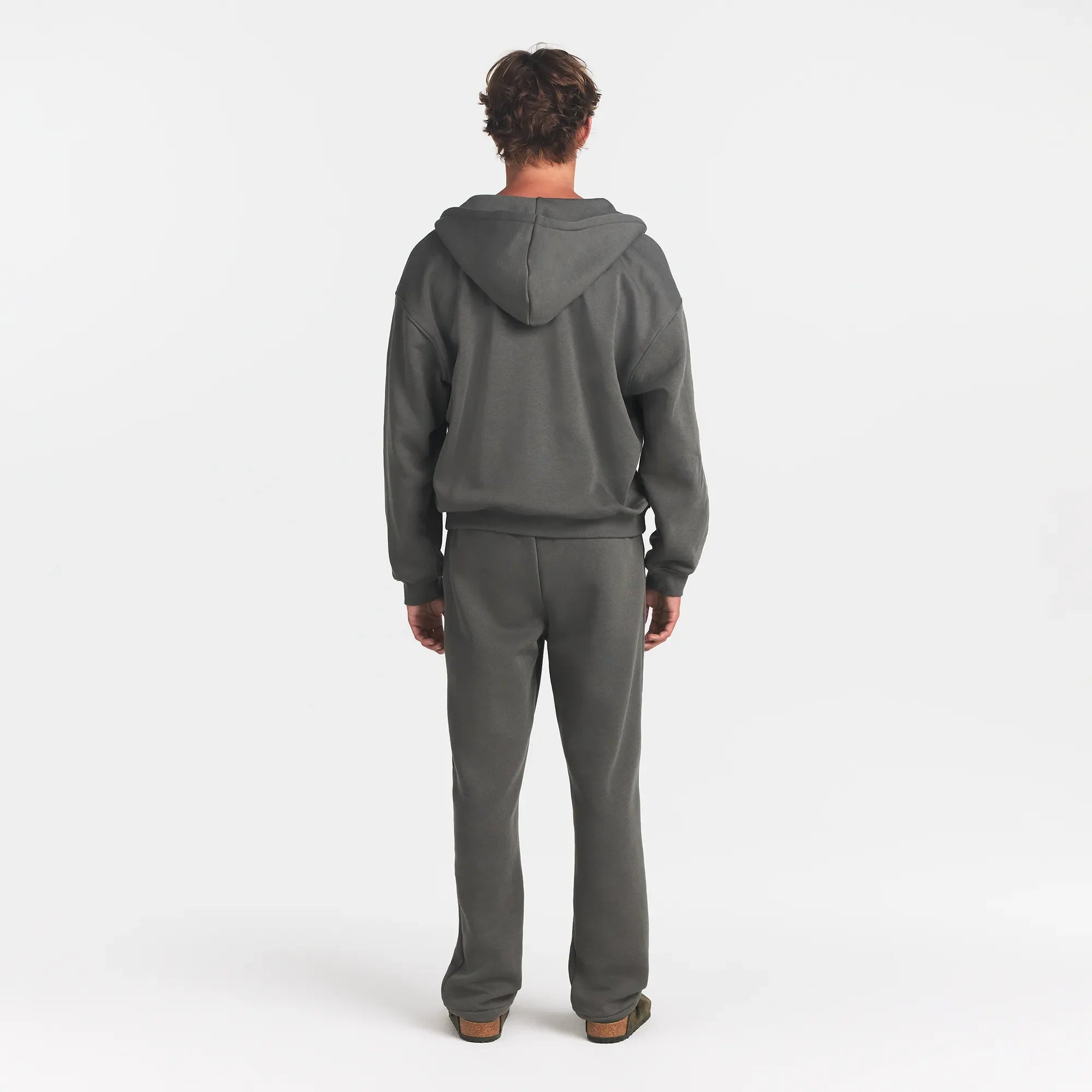 FLEECE LOUNGE MENS RELAXED ZIP UP HOODIE | JUNGLE