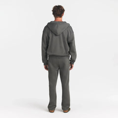 FLEECE LOUNGE MENS RELAXED ZIP UP HOODIE | JUNGLE