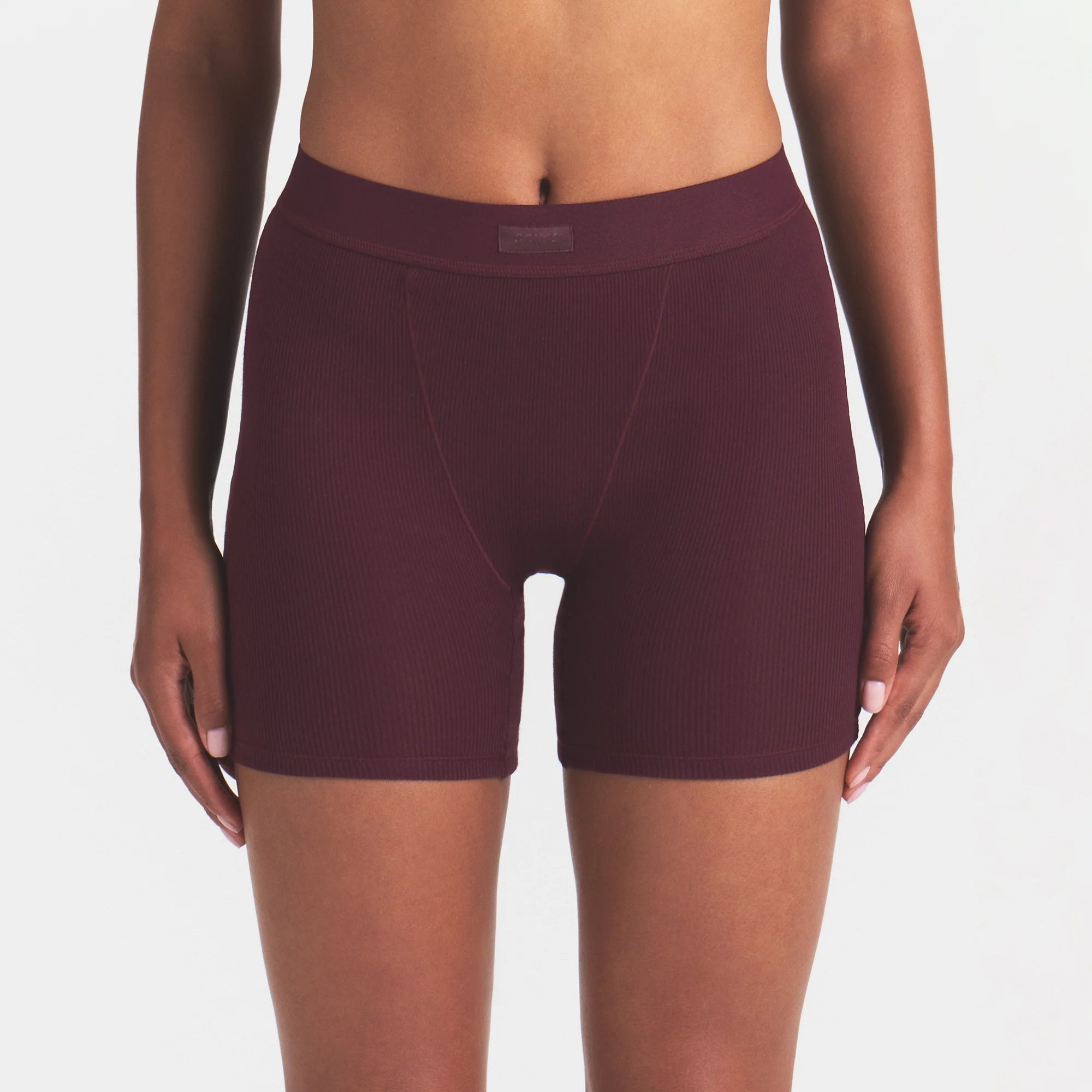 COTTON RIB BOXER | CURRANT