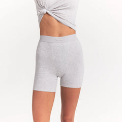COTTON RIB BOXER | LIGHT HEATHER GREY