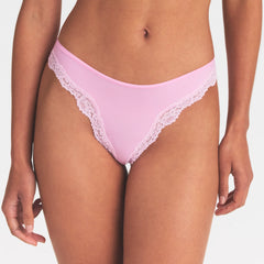 FITS EVERYBODY LACE TANGA | BUBBLE GUM TONAL