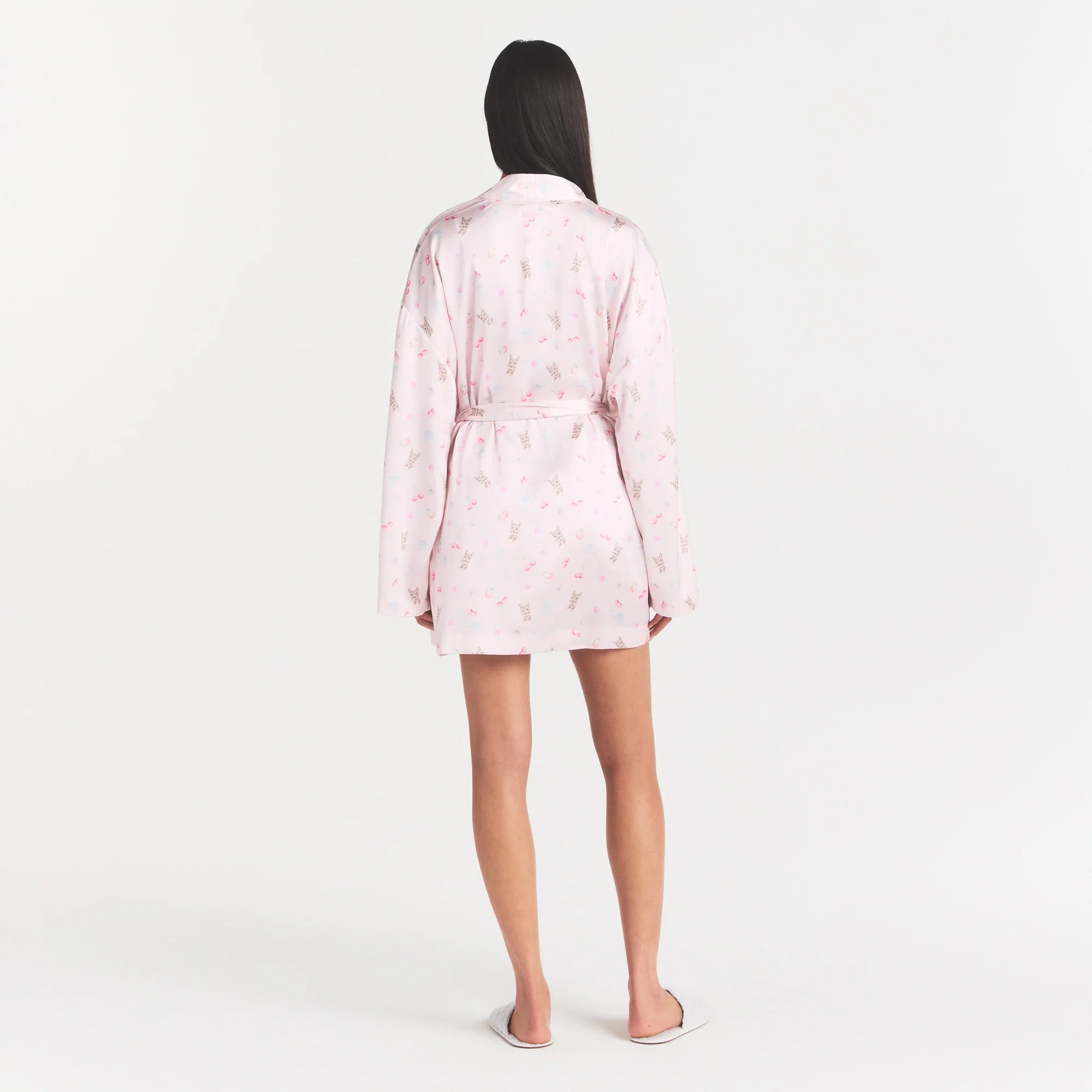 WOVEN SHINE ROBE | BARELY PINK SNACK BAG