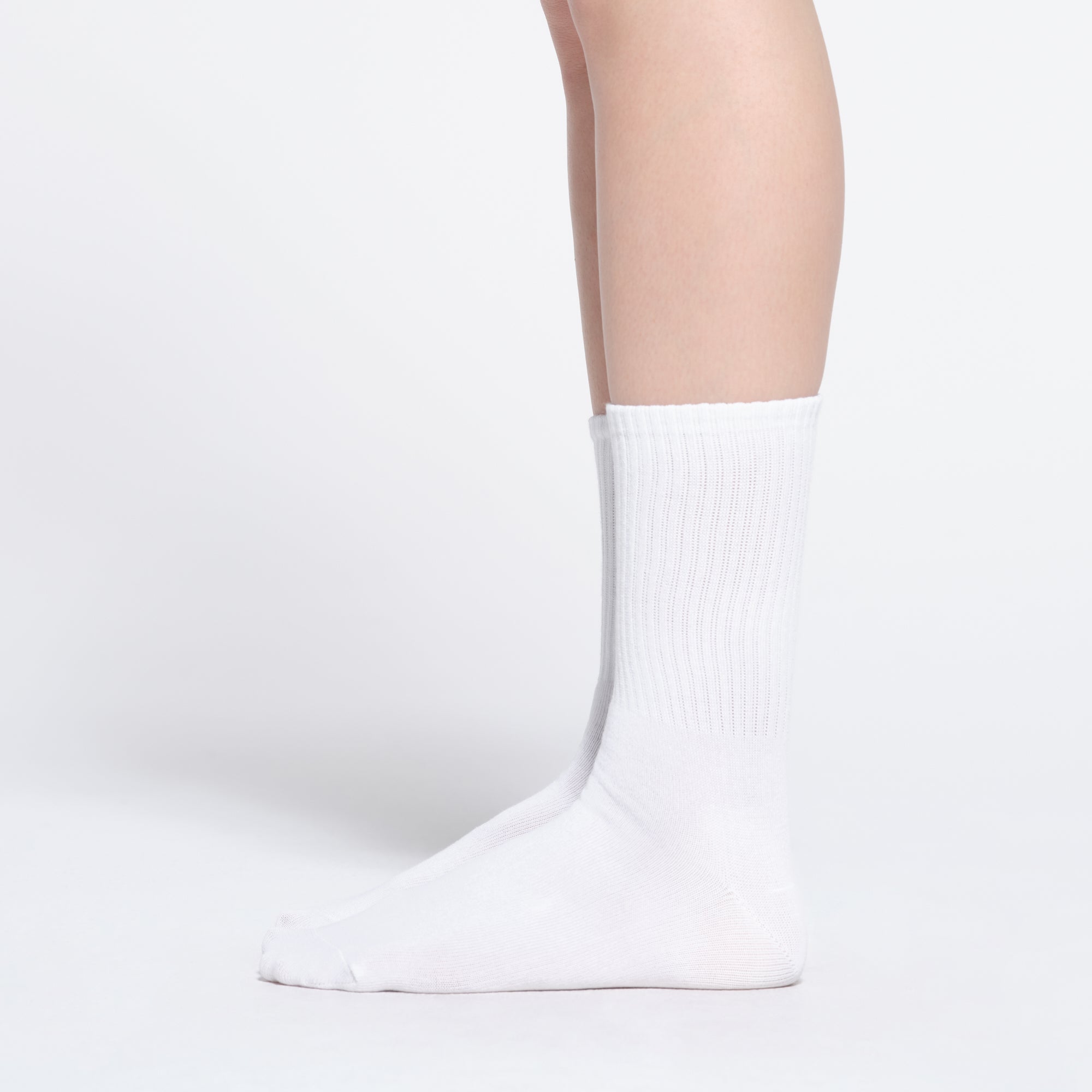 RIBBED CREW SOCK | SNOW