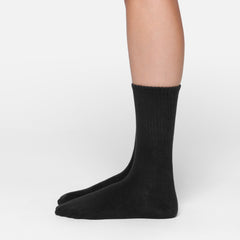 RIBBED CREW SOCK | SOOT