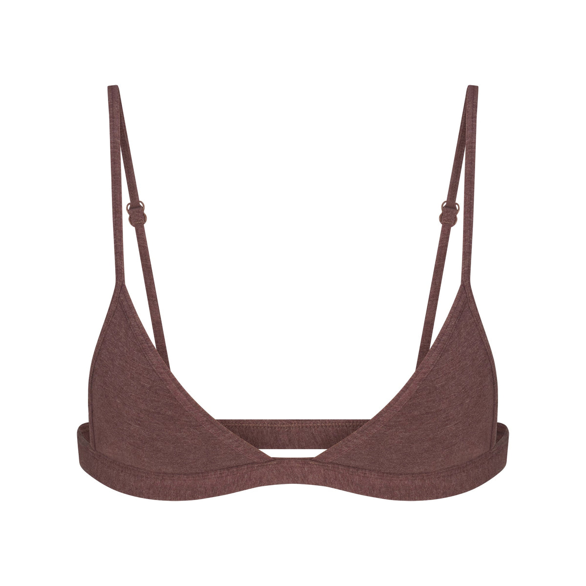 EVERYDAY COTTON TRIANGLE BRALETTE | COCOA HEATHER