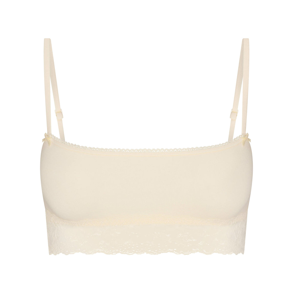 LIGHTWEIGHT COTTON STRAIGHT NECK BRALETTE | BUTTER TONAL