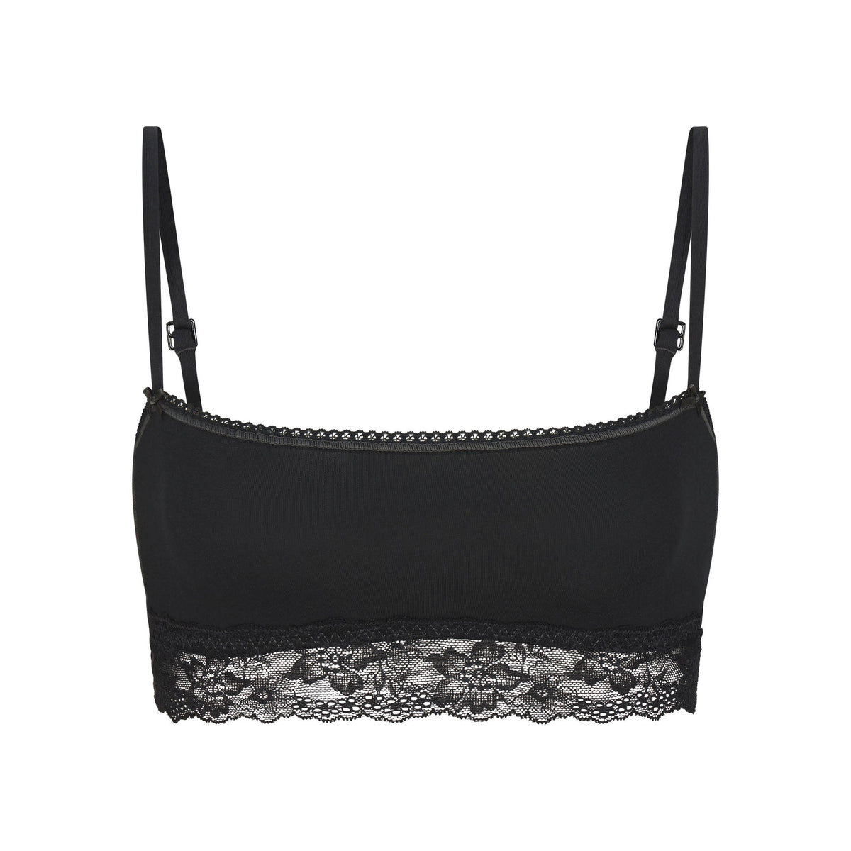LIGHTWEIGHT COTTON STRAIGHT NECK BRALETTE | SOOT TONAL