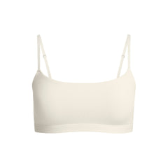COTTON JERSEY SCOOP BRALETTE | BONE