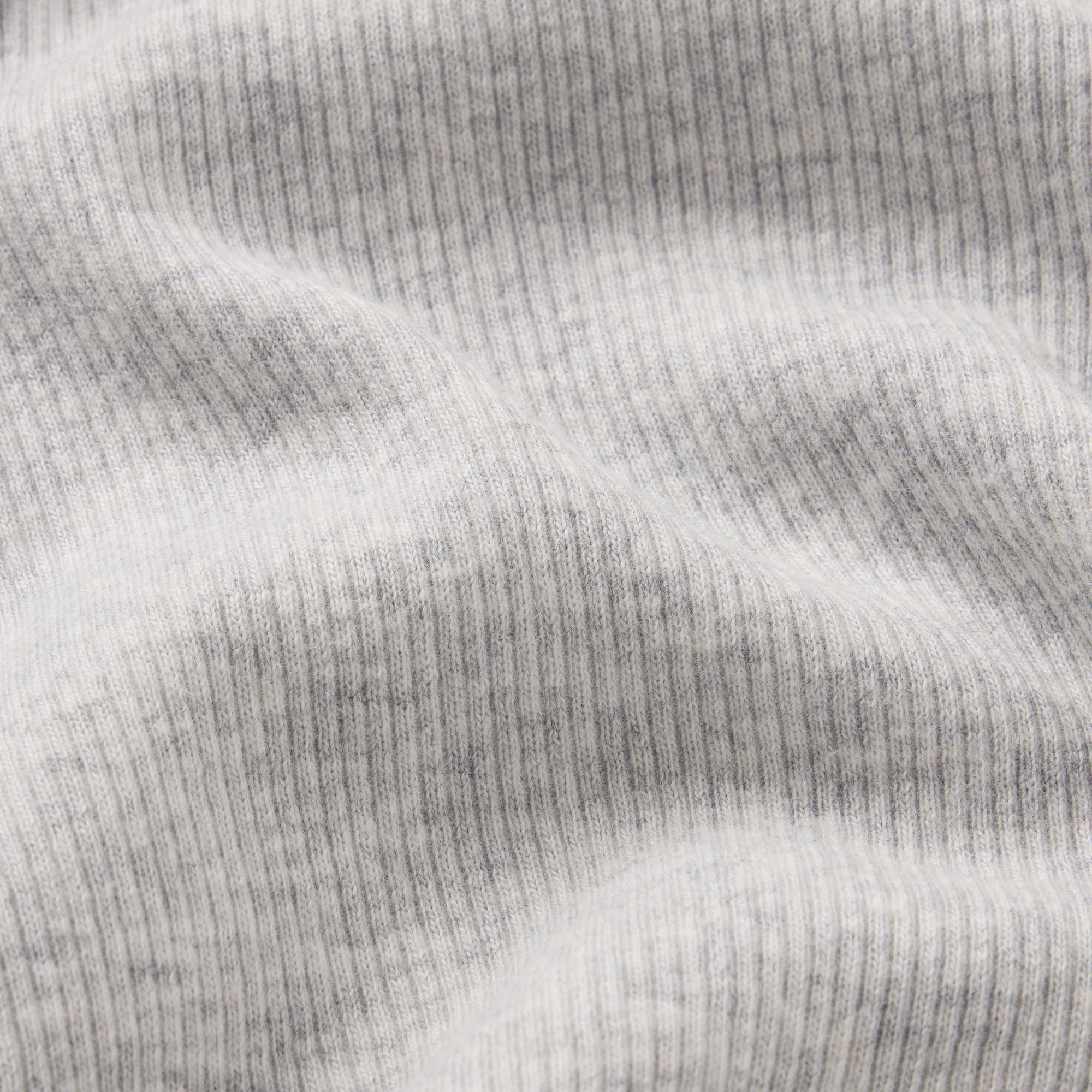 COTTON RIB FOLDOVER MINI SKIRT | LIGHT HEATHER GREY