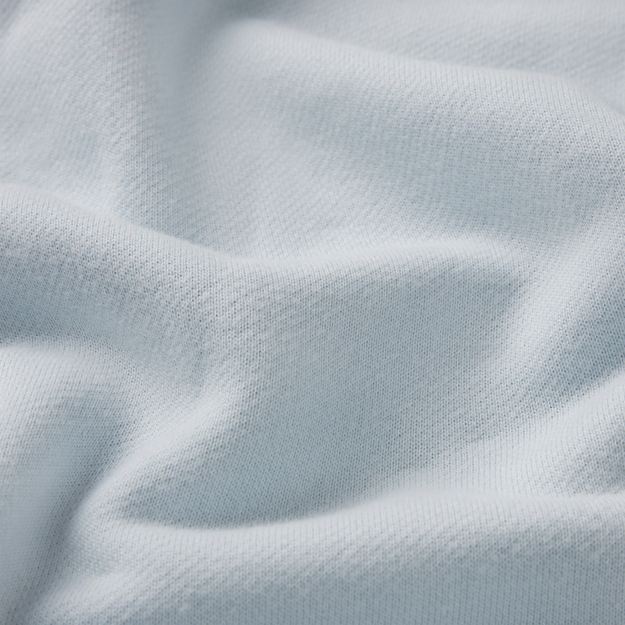 DRAPEY FRENCH TERRY HALF ZIP | POWDER BLUE