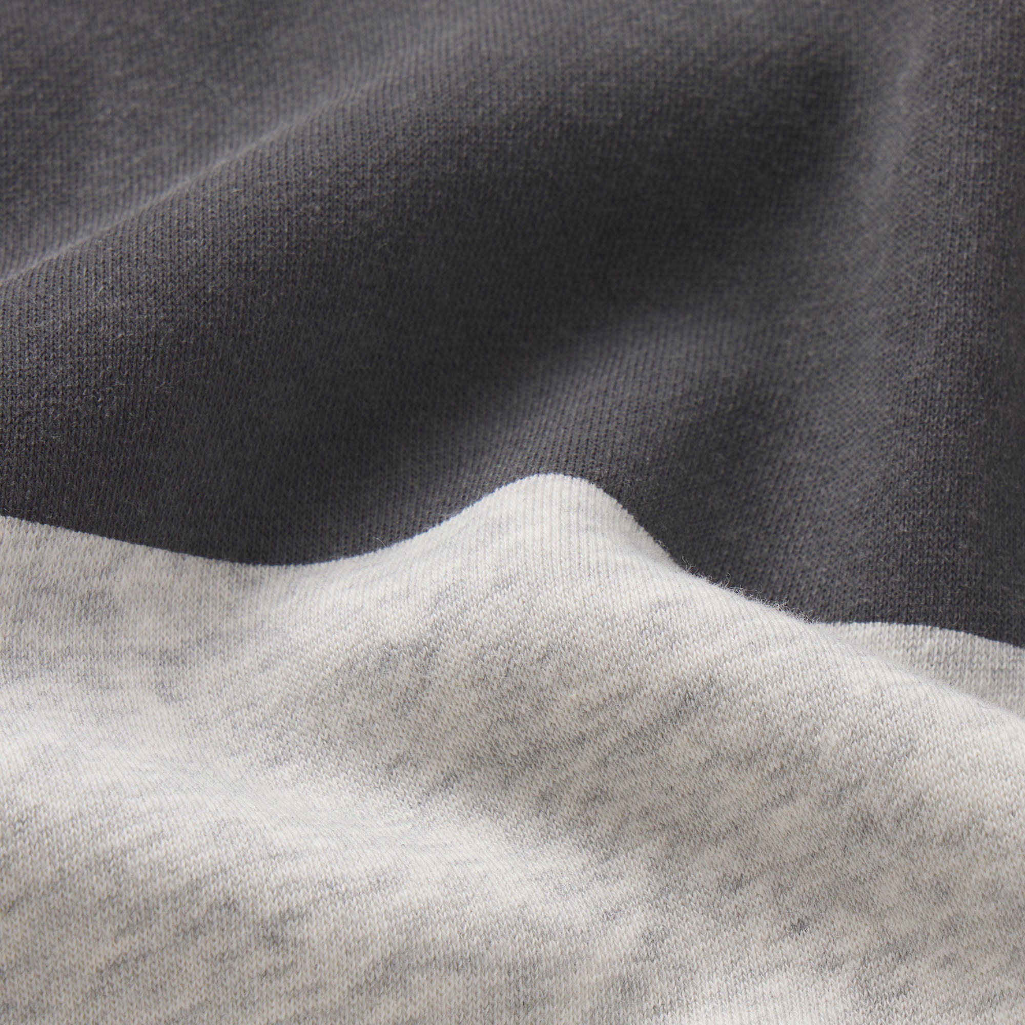 FLEECE LOUNGE MENS RUGBY POLO | LIGHT HEATHER GREY
