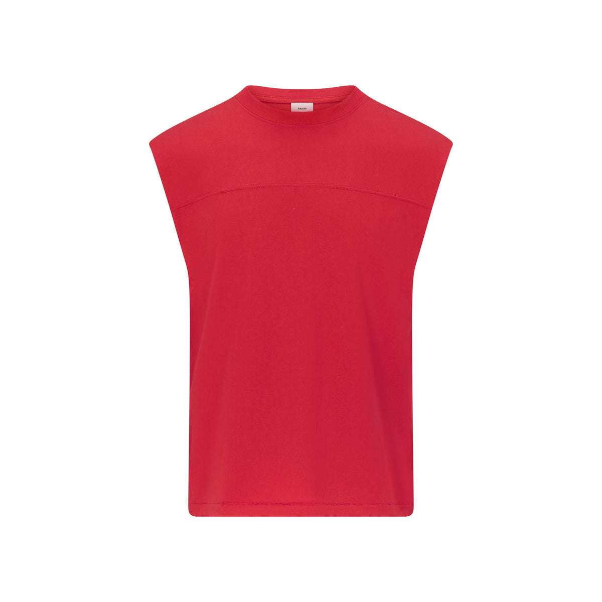HEAVYWEIGHT COTTON MENS CROPPED MUSCLE TANK | WASHED RED