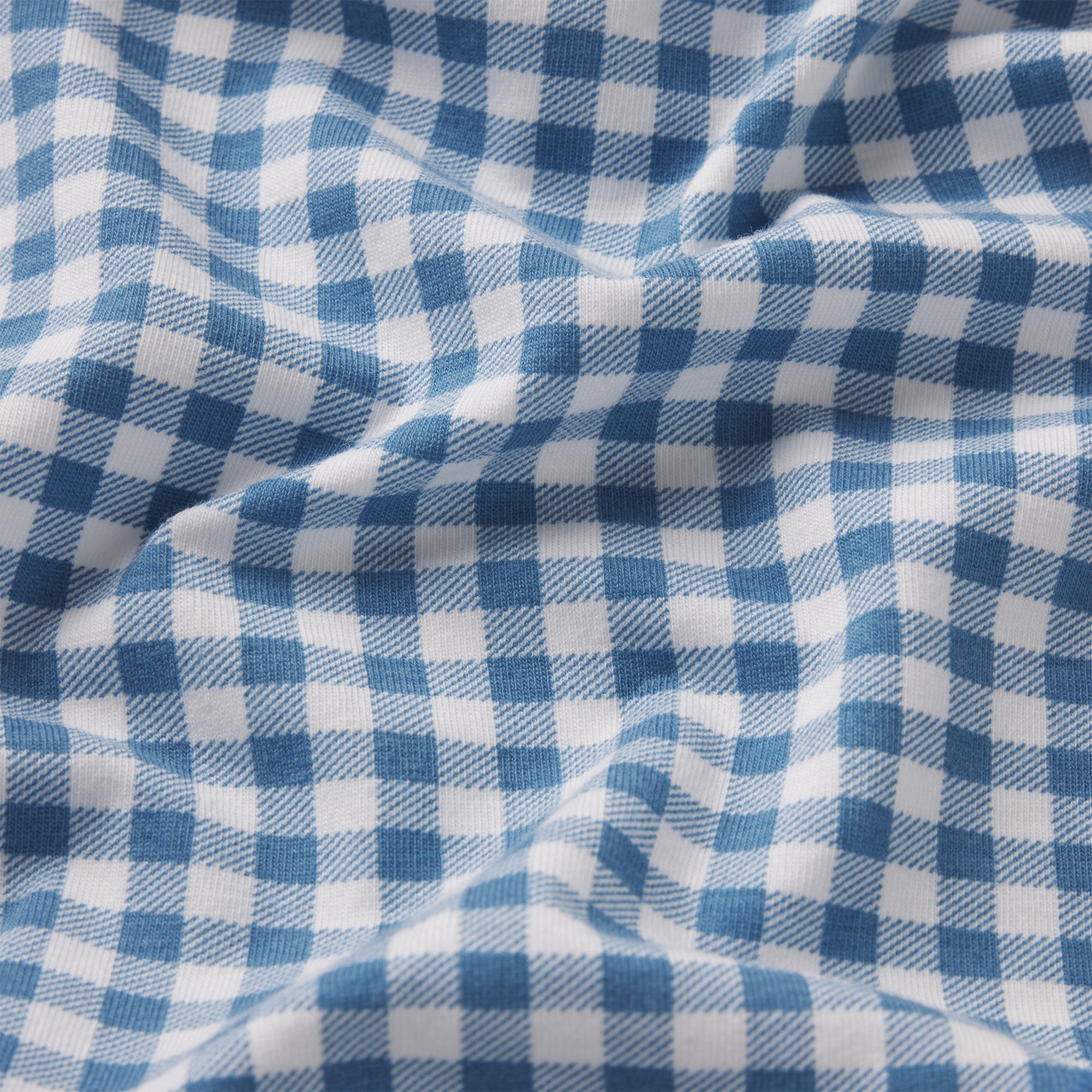 LIGHTWEIGHT COTTON LOGO PICOT SCOOP BRALETTE | ARCTIC GINGHAM