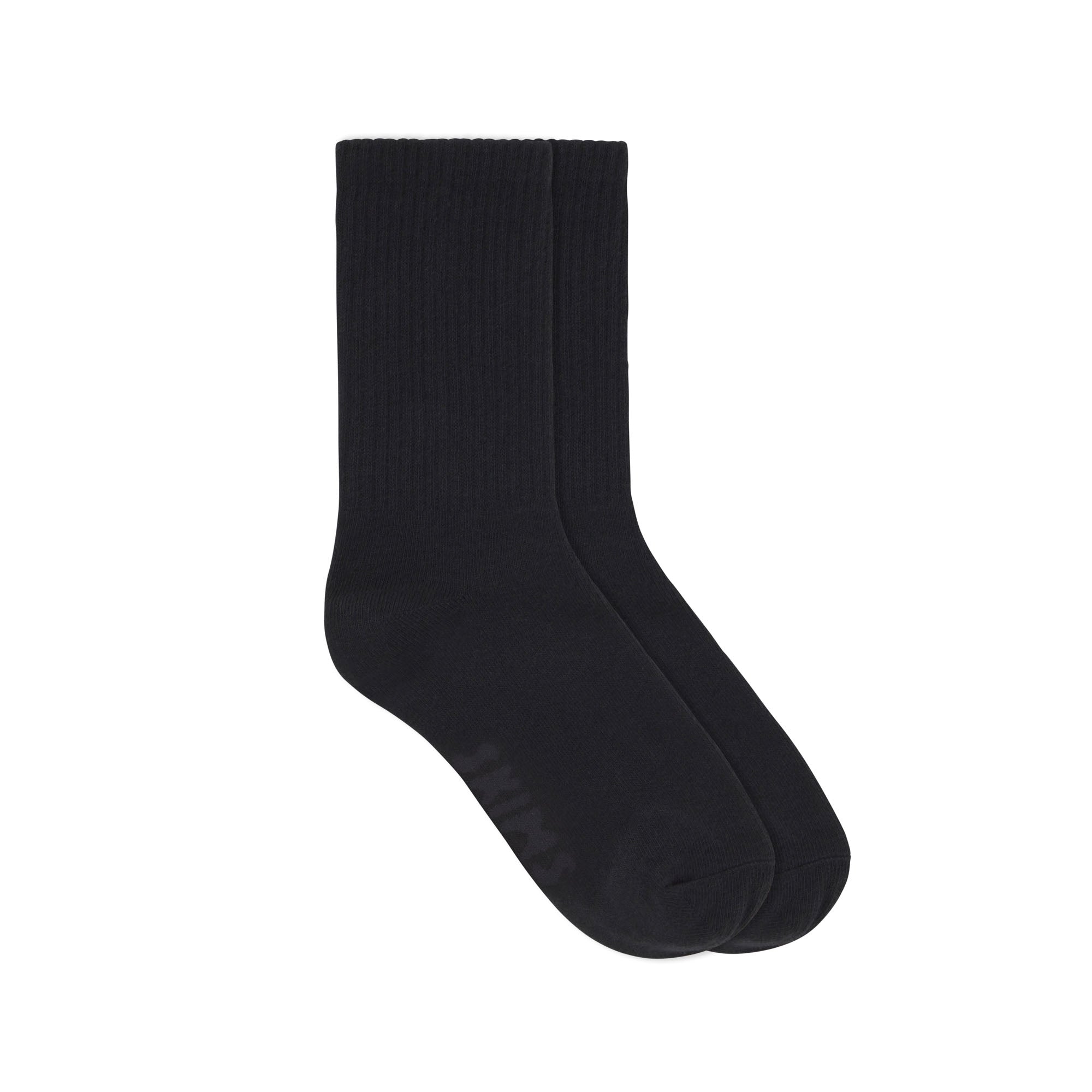 RIBBED CREW SOCK | SOOT