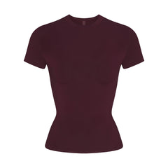 COTTON JERSEY T-SHIRT | CURRANT