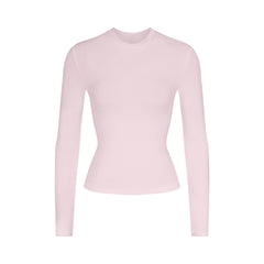 COTTON JERSEY LONG SLEEVE T-SHIRT | CHERRY BLOSSOM