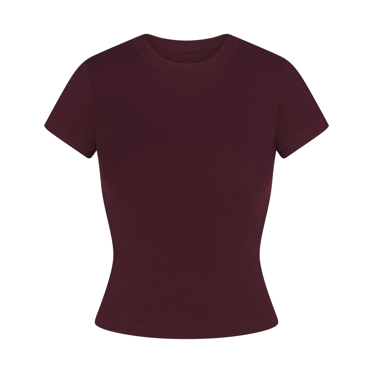 COTTON RIB T-SHIRT | CURRANT