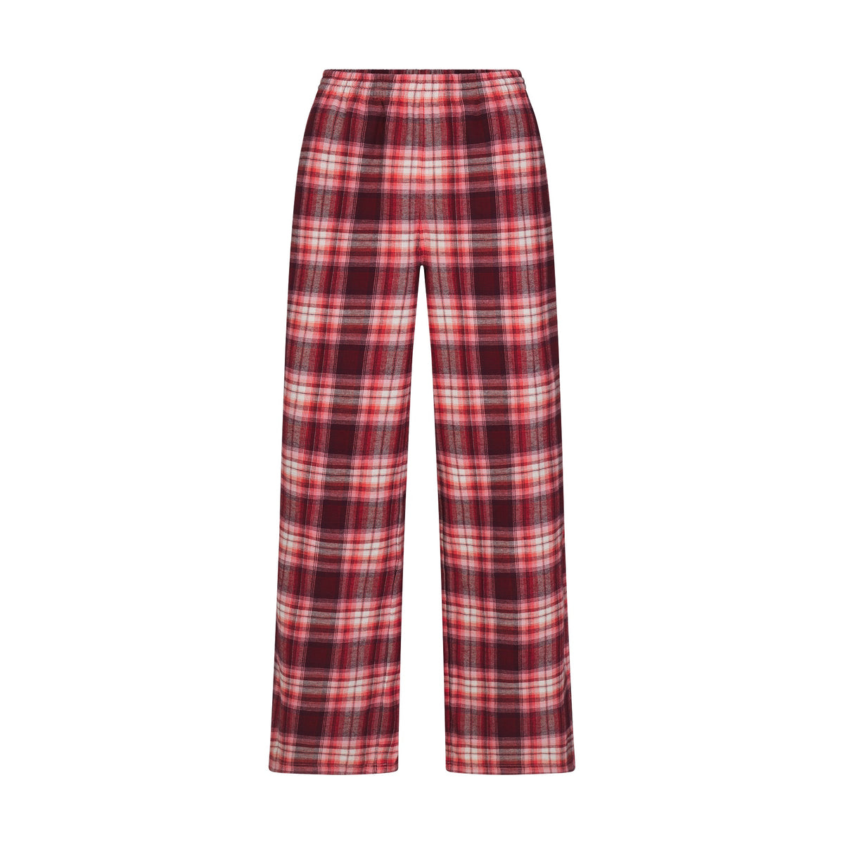 FLANNEL SLEEP OVERSIZED PANT | ULTRA PINK SANGRIA PLAID