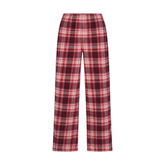 FLANNEL SLEEP OVERSIZED PANT | ULTRA PINK SANGRIA PLAID