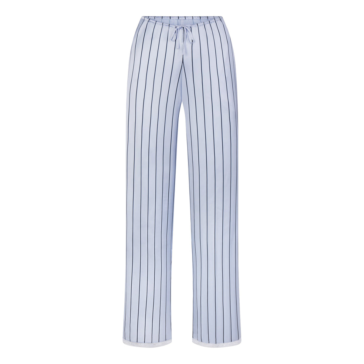 WOVEN SHINE LACE PANT | PERIWINKLE WIDE STRIPE