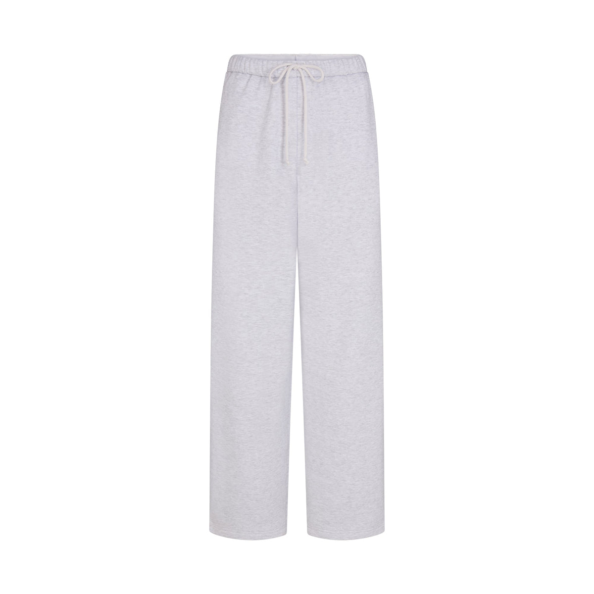 COTTON FLEECE OVERSIZED STRAIGHT LEG PANT | LIGHT HEATHER GREY