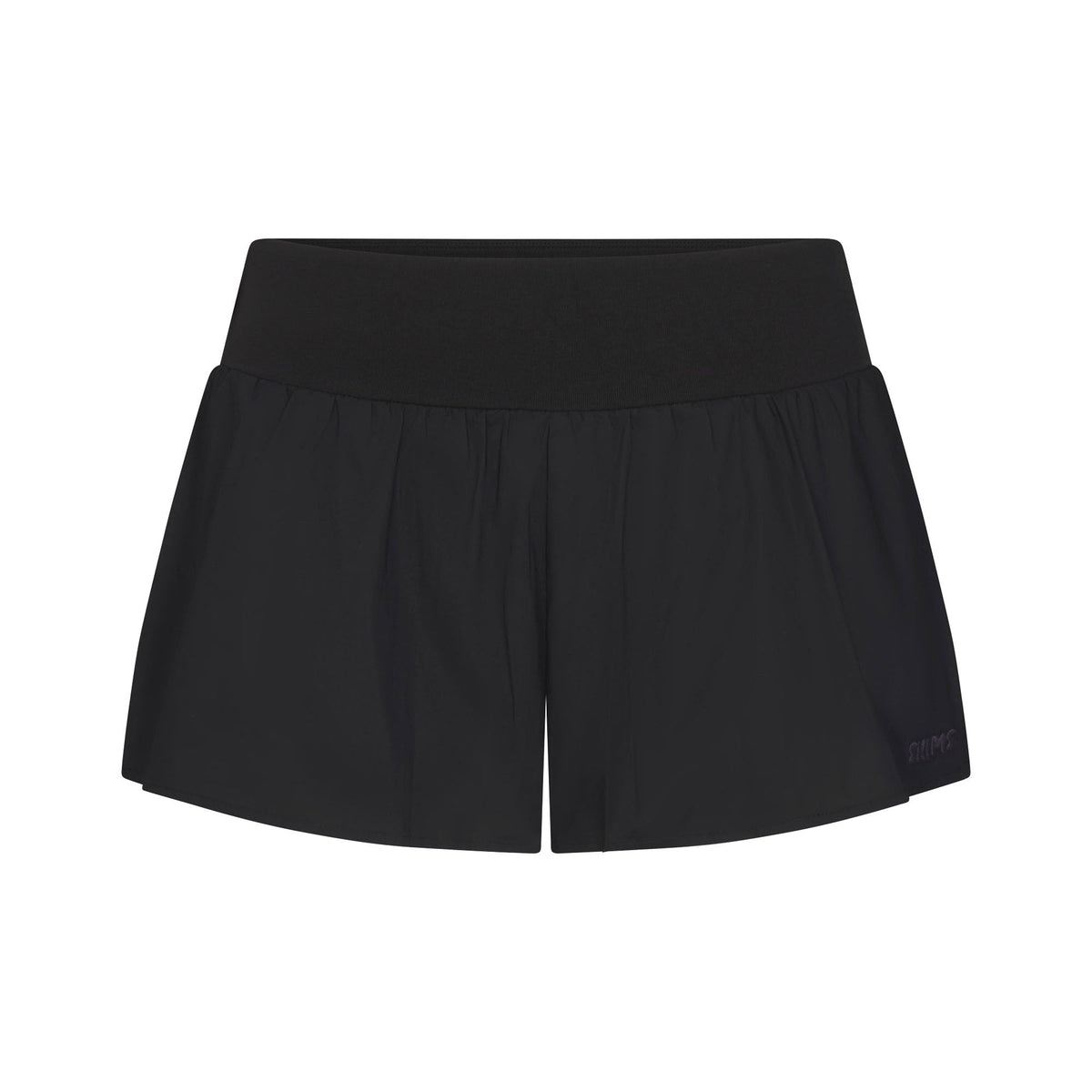 WOVEN COTTON FLUTTER SHORT | ONYX