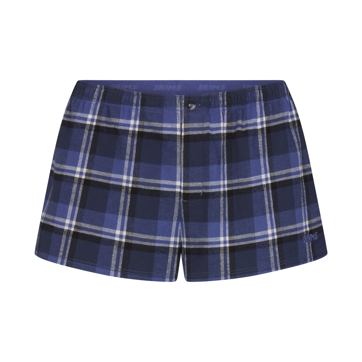 FLANNEL SLEEP CHEEKY BOXER | INDIGO OUTDOOR PLAID