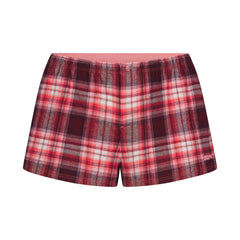 FLANNEL SLEEP CHEEKY BOXER | ULTRA PINK SANGRIA PLAID