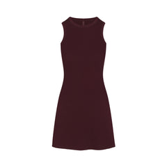 COTTON RIB TANK DRESS | CURRANT