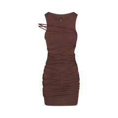 VETTESE X SKIMS SMOOTH LAYERS TANK DRESS | COCOA
