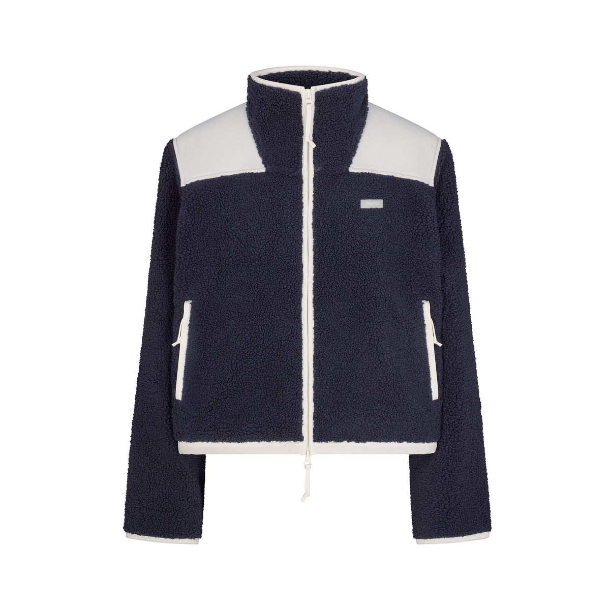 TEDDY BOXY ZIP UP JACKET | NAVY