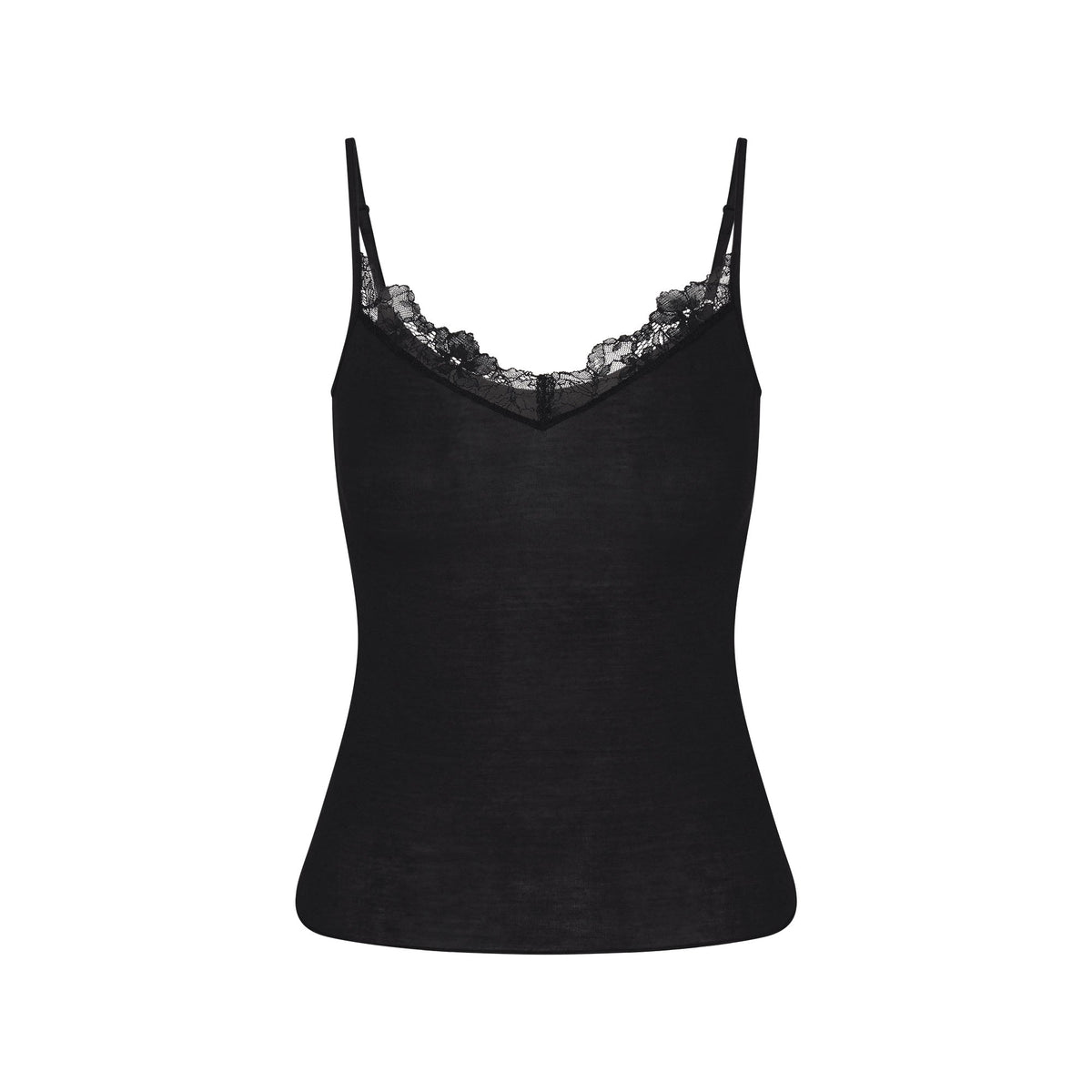 SHEER MODAL LACE CAMI | ONYX