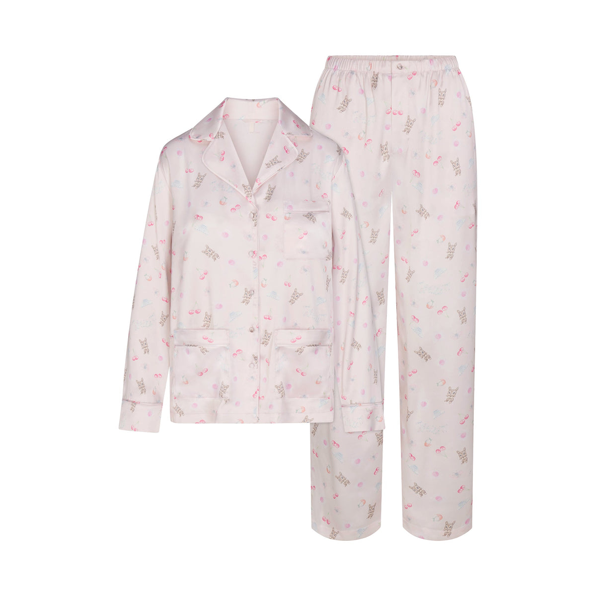 WOVEN SHINE LONG SLEEP SET | BARELY PINK SNACK BAG