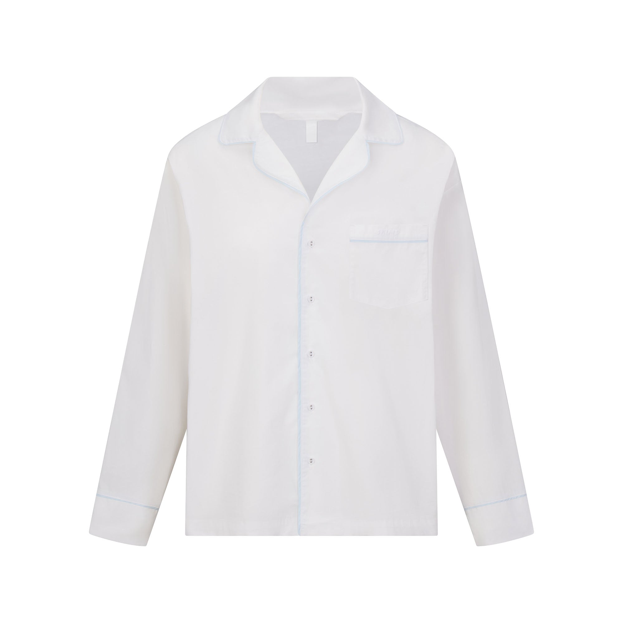 COTTON POPLIN SLEEP LONG SLEEVE AND BOXER SET | SNOW CONTRAST