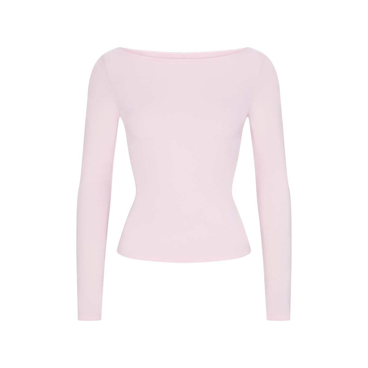 COTTON JERSEY LONG SLEEVE BOATNECK TOP | CHERRY BLOSSOM