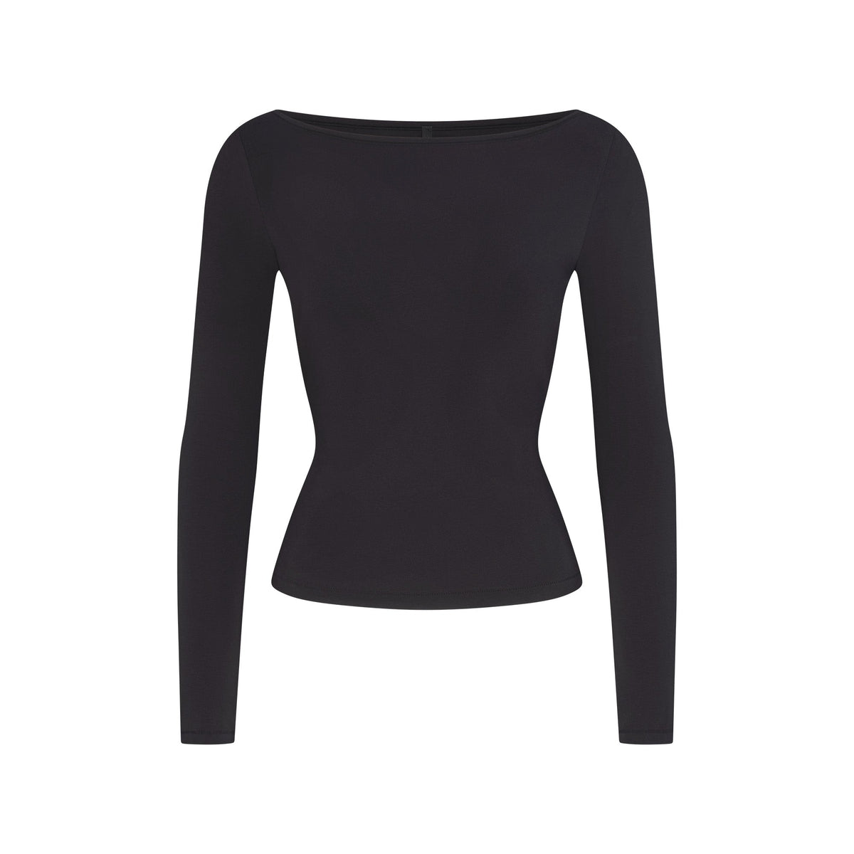 COTTON JERSEY LONG SLEEVE BOATNECK TOP | SOOT