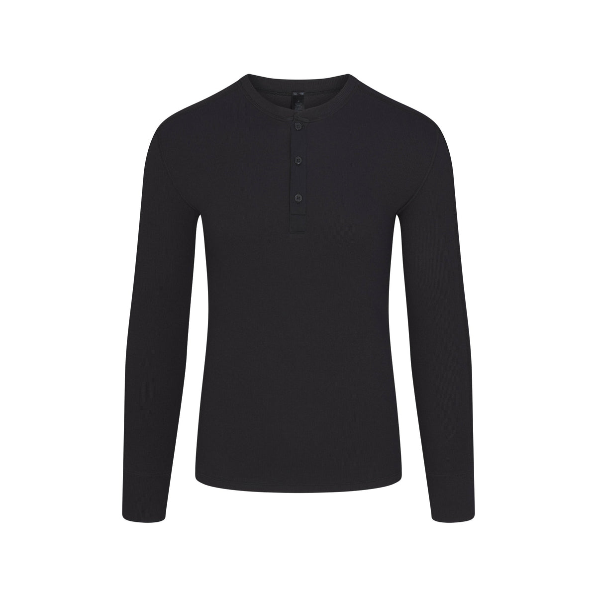 SKIMS COTTON RIB MENS HENLEY | ONYX